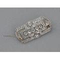 Monumentală broșă Art Deco din platină decorată cu pletoră de diamante naturale 11.7 CT | Franța cca.1925