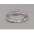 Inel solitaire din platină decorat cu diamant natural 0.21 CT | anii 2000