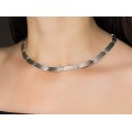 Colier choker Esprit din argint cu accente satinate | design contemporan anii 2000