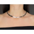 Colier choker Esprit din argint cu accente satinate | design contemporan anii 2000