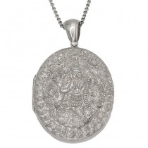 Colier accesorizat cu o veche amuletă indiană relicvariu Shiva din argint | datată 1881 | British Raj 