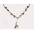 Elegant colier din argint decorat cu anturaje de peridot natural | Thailanda 