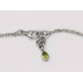 Elegant colier din argint decorat cu anturaje de peridot natural | Thailanda 