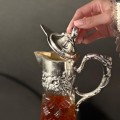 Carafă Art Nouveau - decantor din cristal și argint | Germania cca. 1900 - 1910