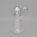 Carafă Art Nouveau - decantor din cristal și argint | Germania cca. 1900 - 1910