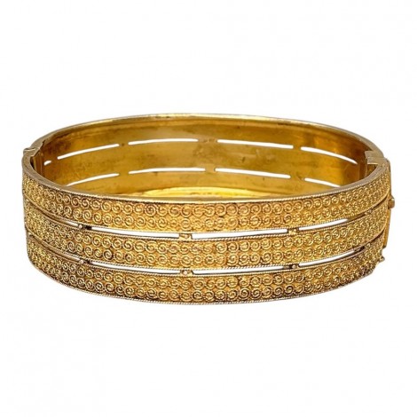 Raritate : Brățară bangle autentică Art Deco din argint aurit | atelier Theodor Fahrner  cca. 1920 - 1930