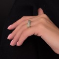 Inel cocktail din aur galben 18k decorat cu diamante naturale 0.85 CT | colecția Promesse 2024 -2025