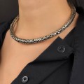 Colier choker etnic sino -tibetan Newar manufacturat în argint | colecția Rădăcini 2025