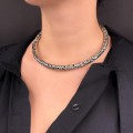 Colier choker etnic sino -tibetan Newar manufacturat în argint | colecția Rădăcini 2025