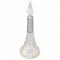 Flacon victorian pentru parfum edwardian din cristal și argint |  Marea Britanie anul 1899 