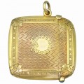 Pandant locket din argint aurit  vermeil pentru lanț de vestă | cca. 1890 - 1910