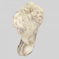 Monumentală sculptură Art Nouveau în marmură de Carrara ilustrând un bust de fecioară | școala italiană cca. 1890 -1900