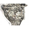 Brosa romantica in stil Art Nouveau - argint - Italia