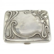 Tabacheră Art Nouveau din argint | manufactură de atelier german | cca 1900